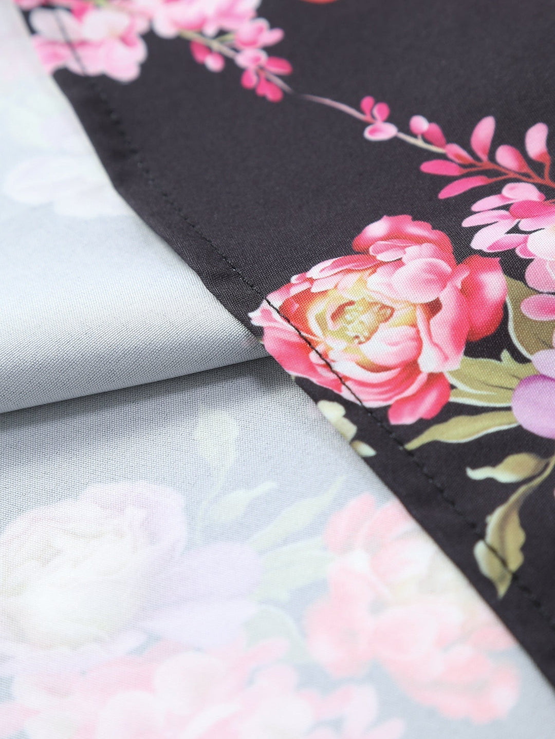 Floral Paint Button Up Shirt & Man Mid Length Drawstring Swim Shorts